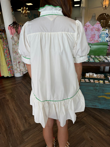 Preppy Girl Dress: White