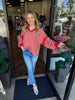 Striped Red/Cream Comfy Top