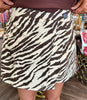 Asymmetrical zebra Skort