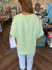 Anna Stripe Top: Mint