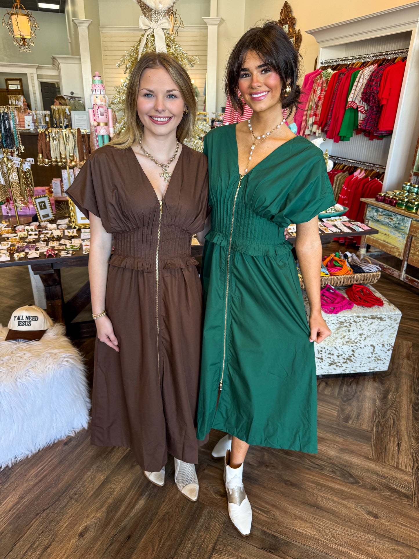 Give Thanks Midi Dress: Brown