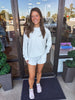 Mockneck Short Set: Gray