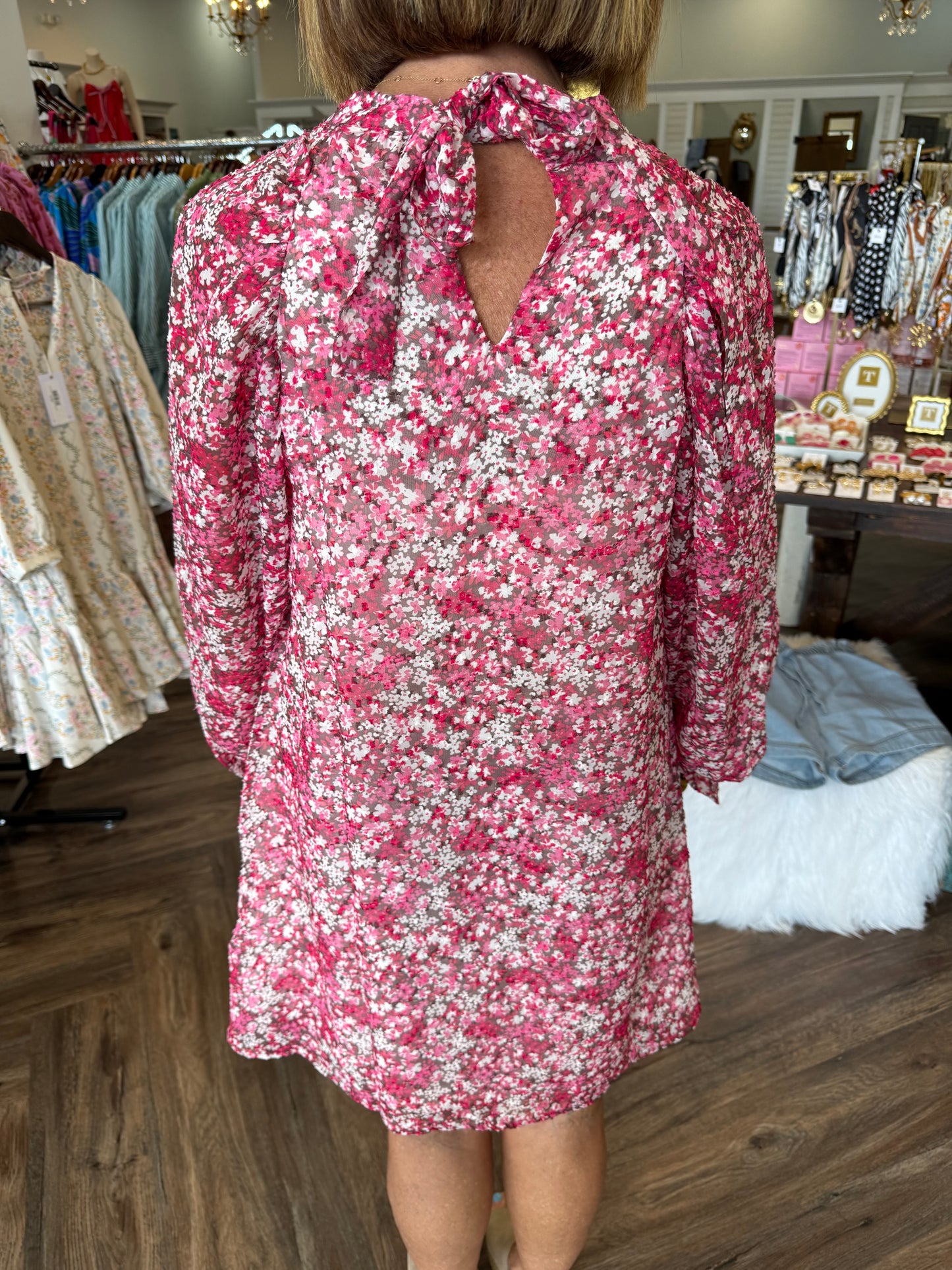 Mary Square Veronica Dress: Pink