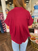 Crimson Collar Top