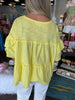 Ruffle Tiered Top: Lemon