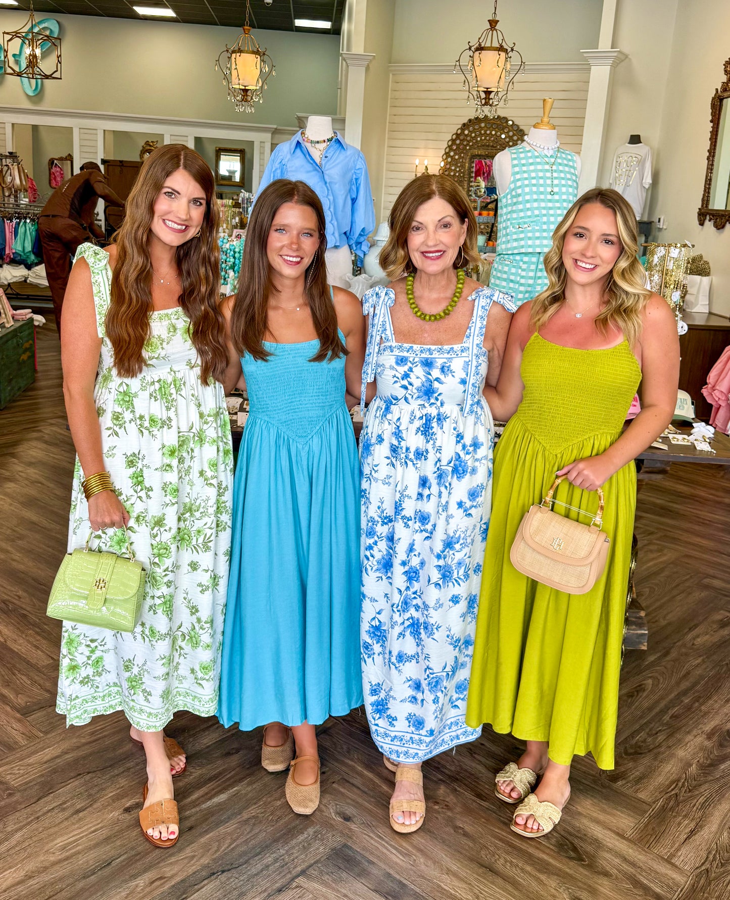 Sass Smock Midi Dress: Bright Blue