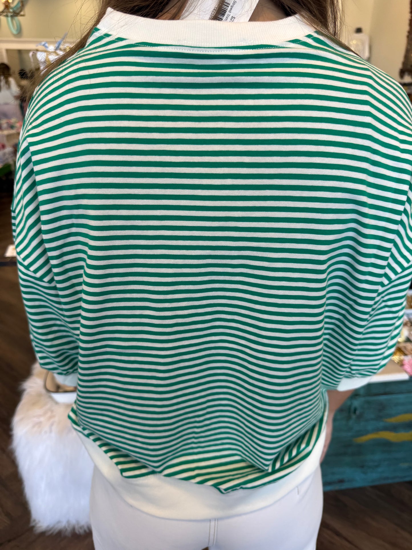 Striped Trim Top