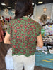 Green Cheetah Sweater Top