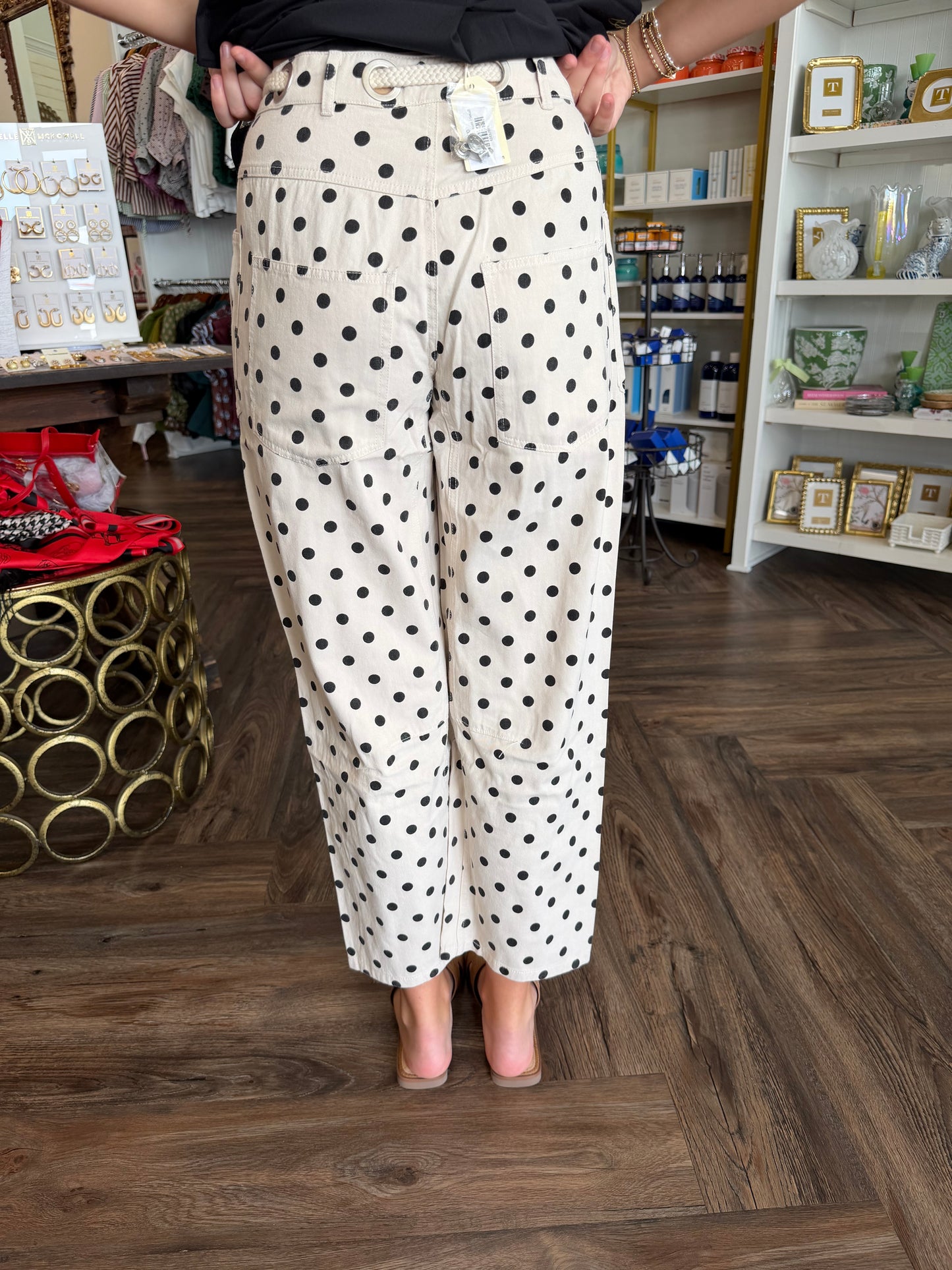 Dotti Barrel Pants: Cream