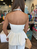 White Halter Top