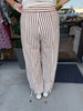 Striped Tie Pants: Brown