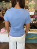 Gold Side Tie Top: Blue