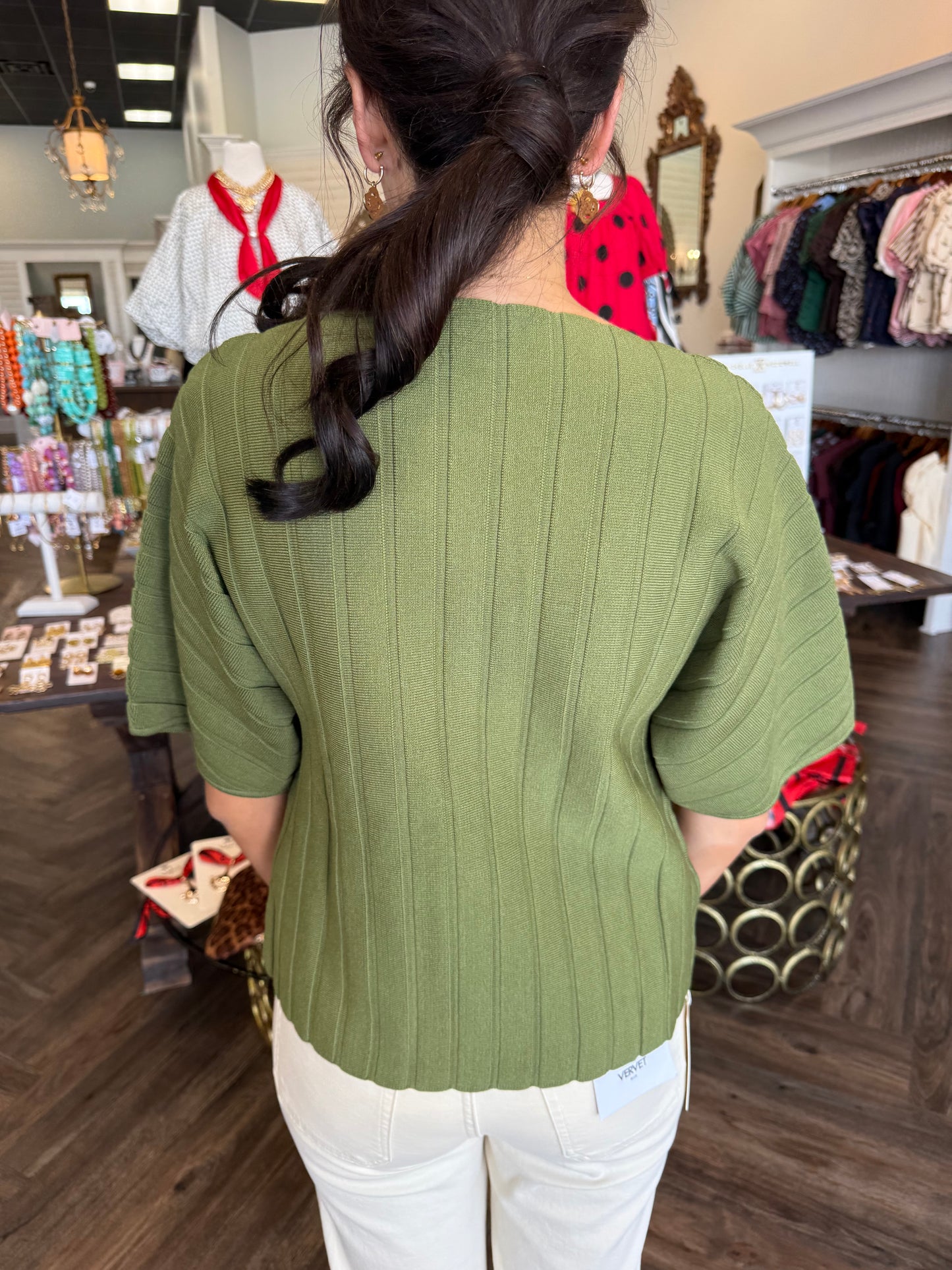 Martini Olive Sweater Top