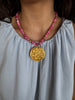 Pink Fire Agate Hidden Truth Necklace: Holly Cross