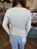 Ribbed Casual Top: Natural