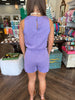 Soft Scuba Romper: Purple