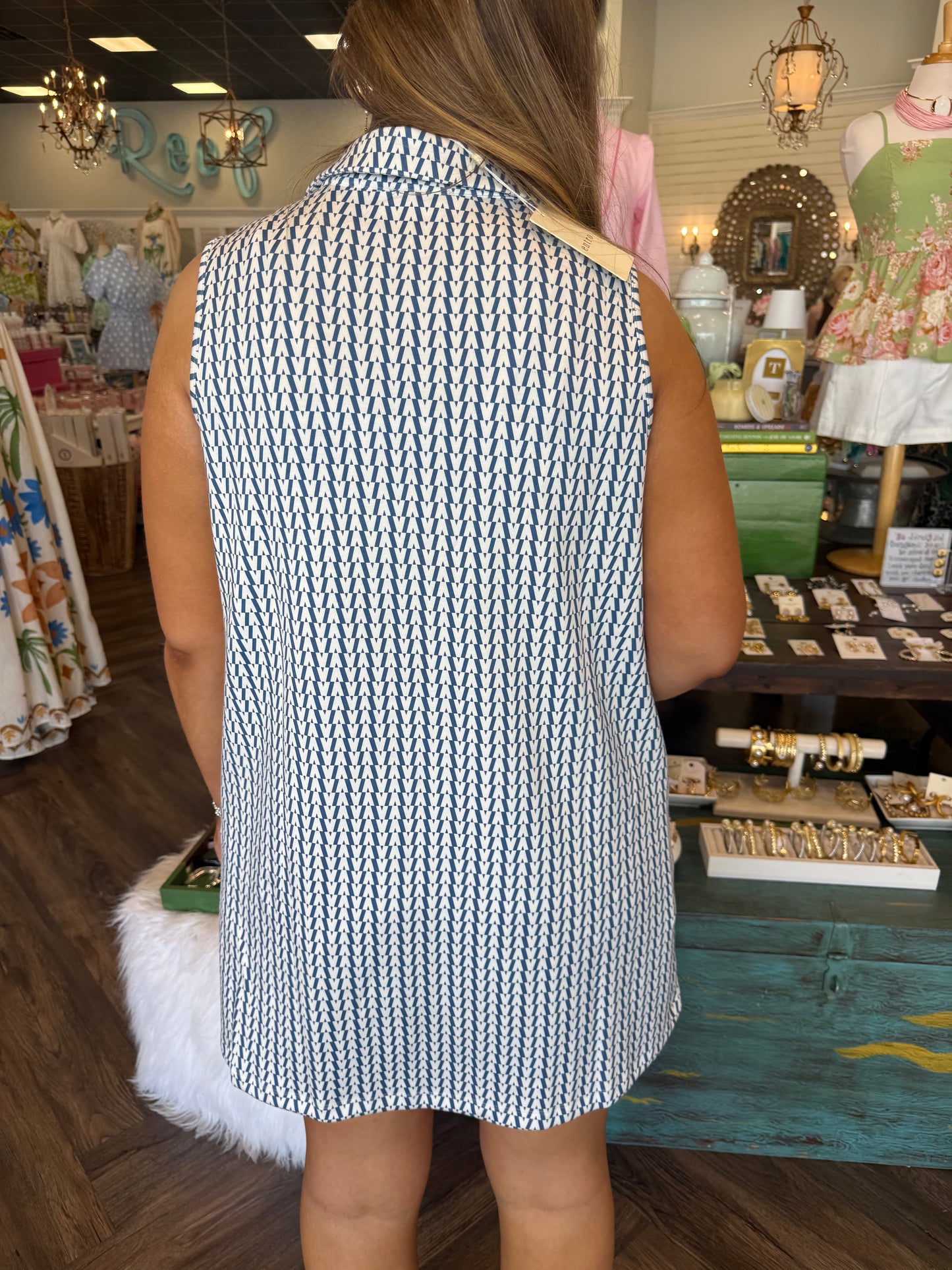 Scuba Zip Zag Dress