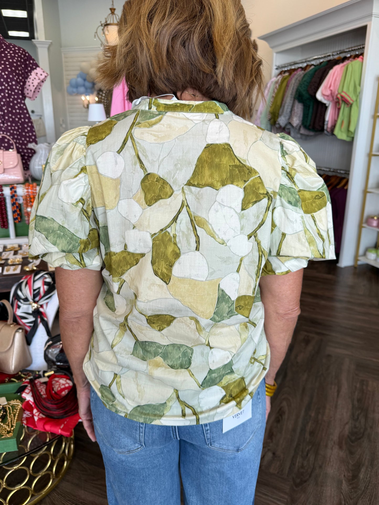 Watercolor Leaf Top