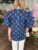 Navy Dainty Petal Top