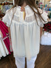 Paloma Ruffle Top: White