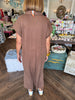 Soft Collared Dress- Brown