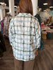Olive and Blue Plaid Top