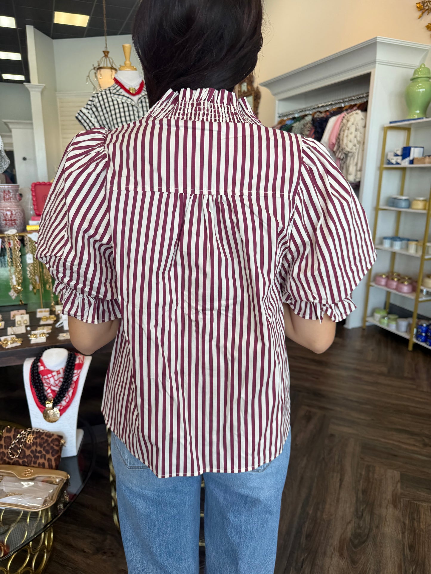 Wine Country Striped Top