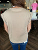 Braided Sleeve Top: Taupe