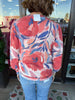 Brushed Floral Top: Red