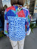 Mix Match Print Blouse: Blue