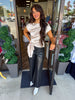 Chic Sleek Pleather Pants: Black