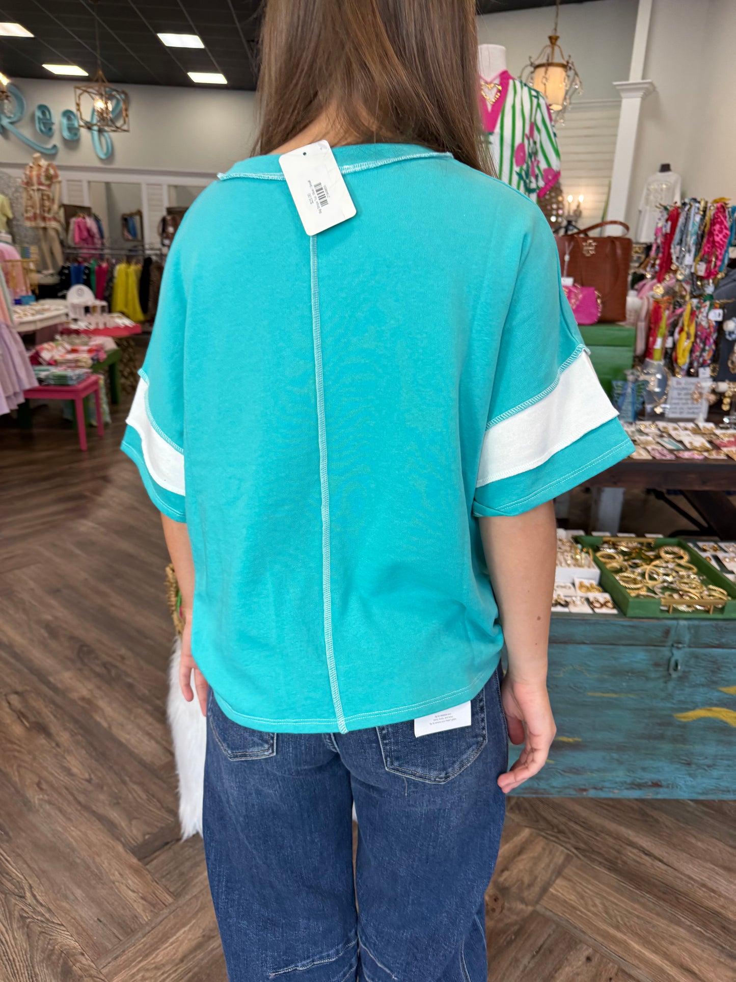 Big Stripe Top: Blue