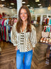 Eloise Stripe Top: Olive