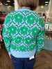 Kelly Green Flower Sweater