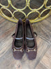 Mary Jane Horsebit Brown Suede Flats