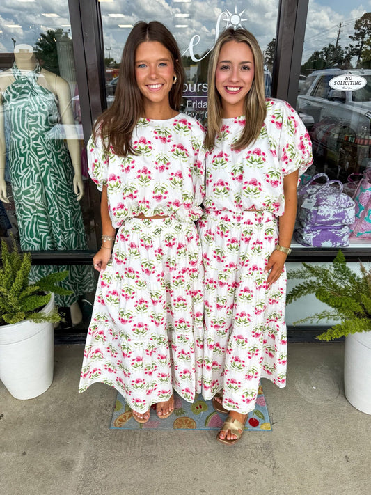 Cream Flora Set