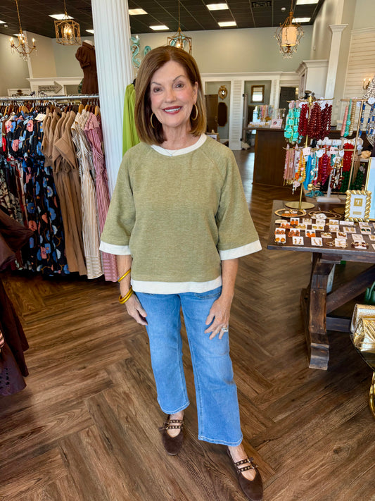 Olive Cozy Top