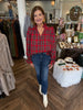 Holiday Plaid Ruffle Top