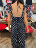 Black Dotted Midi Dress