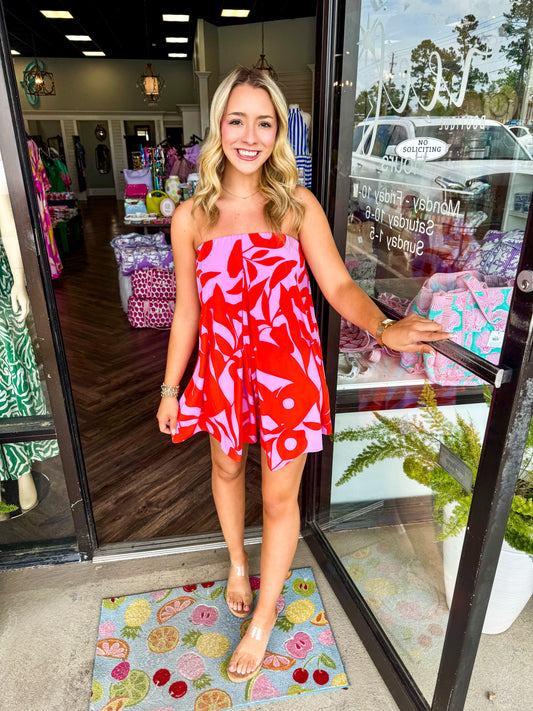 Bold Tropics Skort Romper