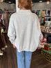 Pink Striped WWJD Mockneck