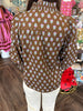 Harvest Petals Top: Brown