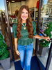 Stitch Peplum Top: Forest