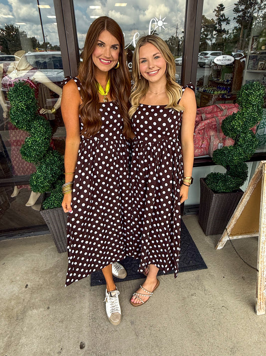Truffle Dotted Midi Dress