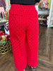 Red and Black Polka Dot Pants