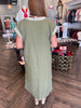 Swirl Design Midi Dress: Olive