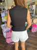 Alison Rouched Top: Black