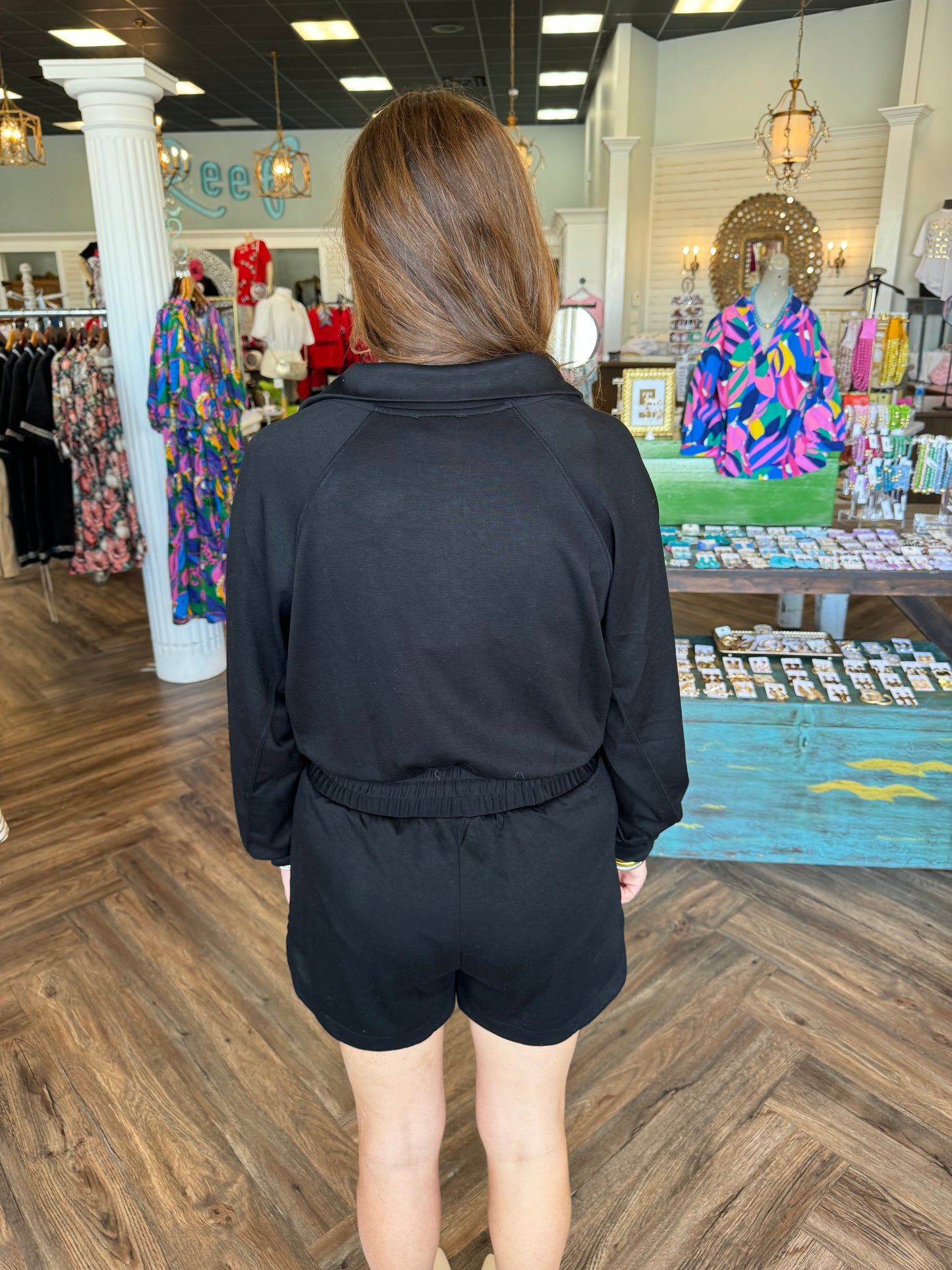 Long Sleeve Cozy Black Romper