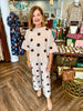 Neutral Polka Dot Sweater Set