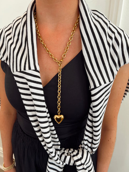 Chansutt Pearls: XL HEART NECKLACE